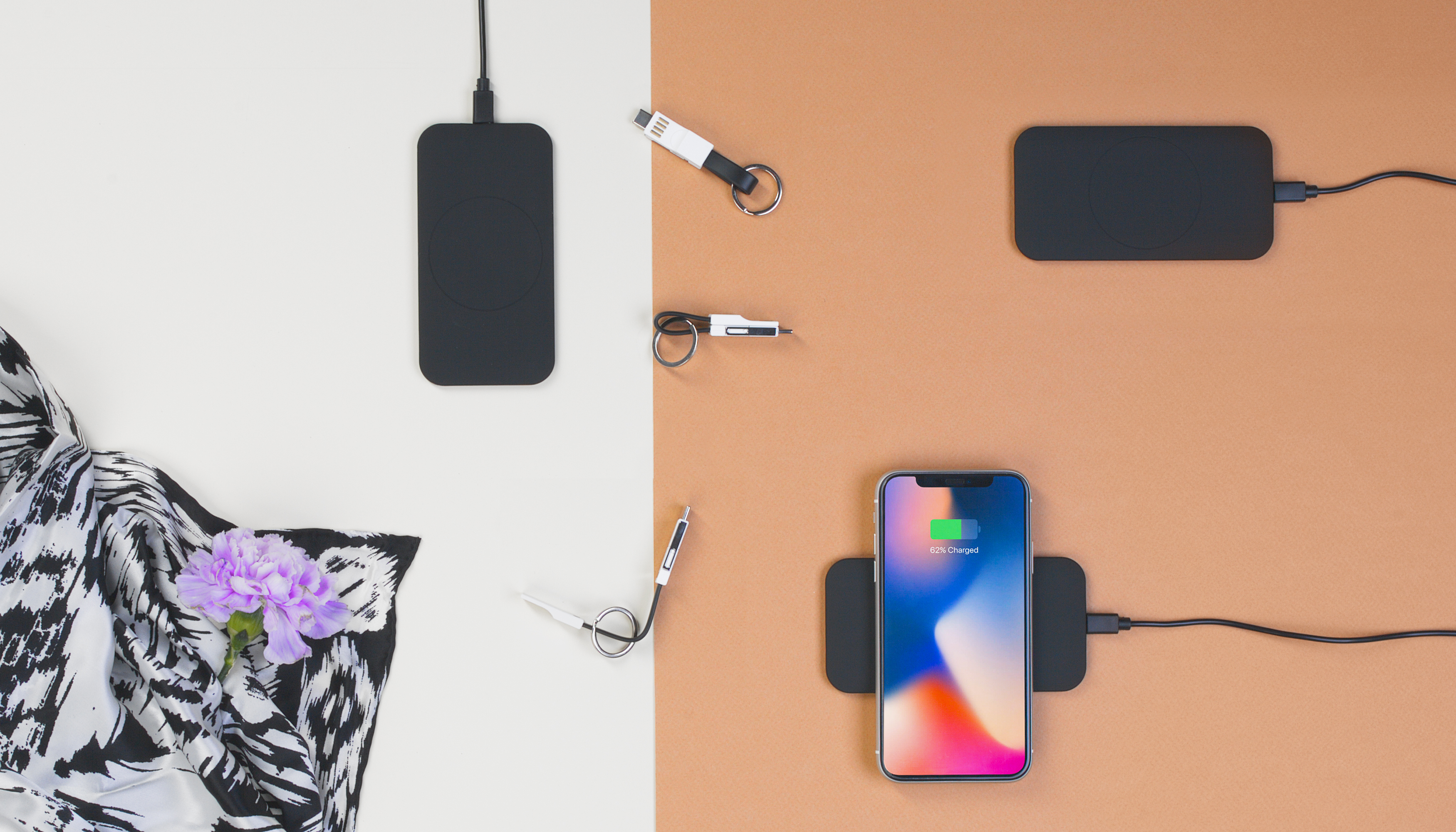 Настольное беспроводное зарядное устройство "Slim SOFTTOUCH"-2