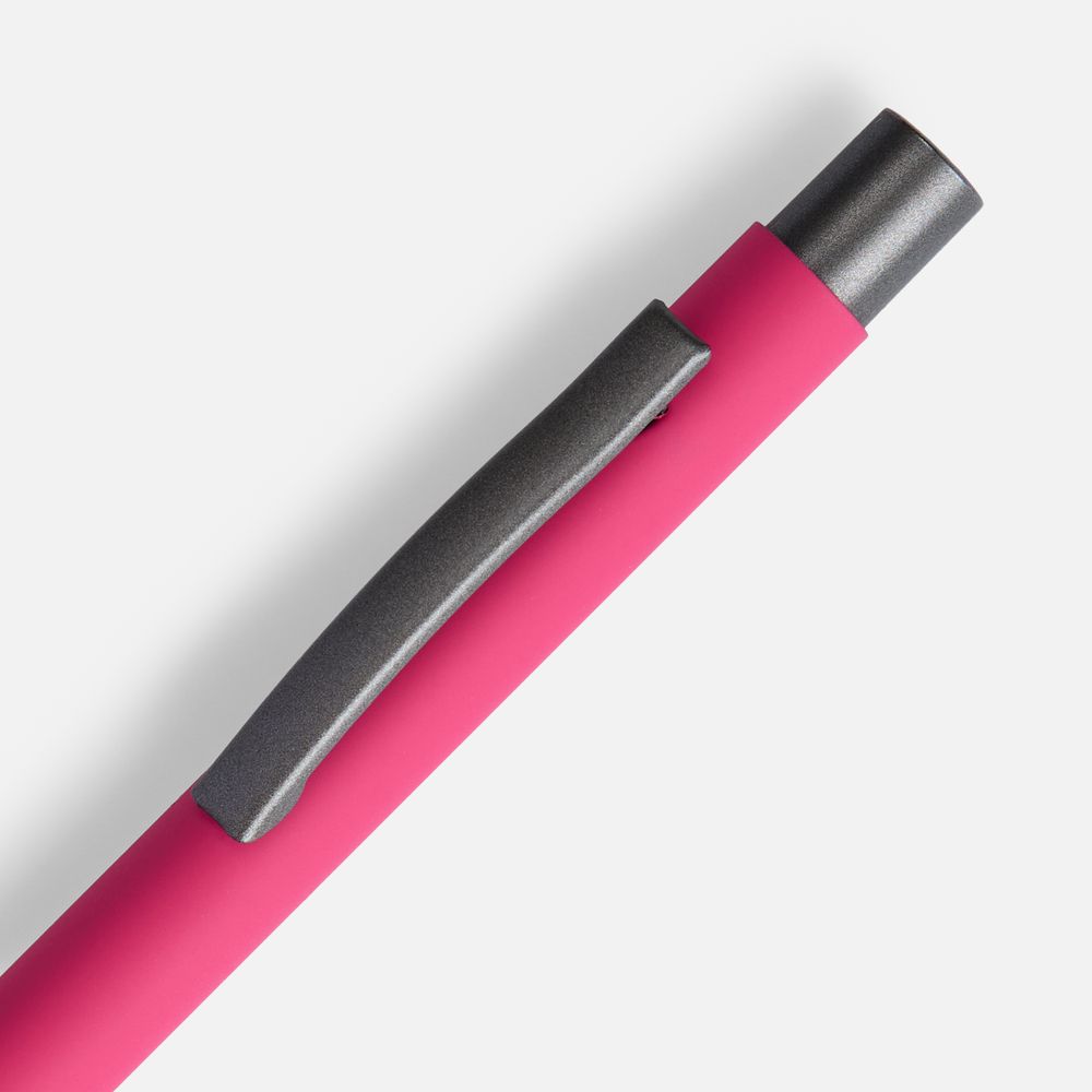 Ручка шариковая Atento Soft Touch, розовая-2