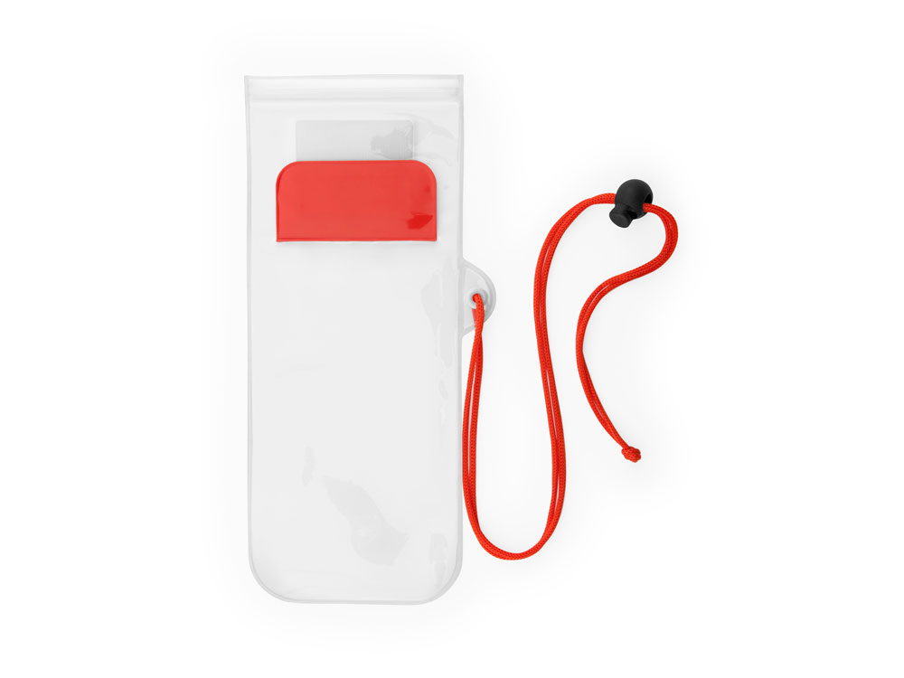 Водонепроницаемый чехол EIDER из ПВХ, прозрачный/красный-4