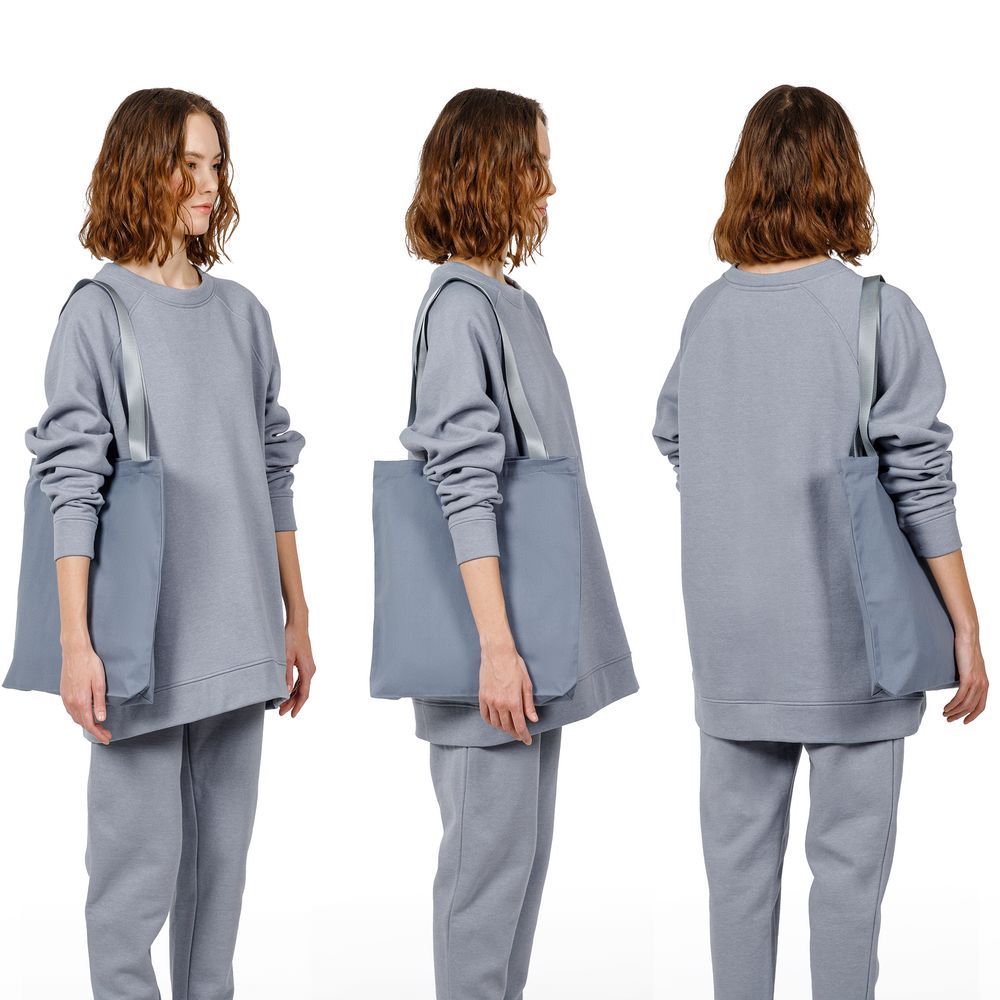 Шопер B4, серый с серыми ручками-2