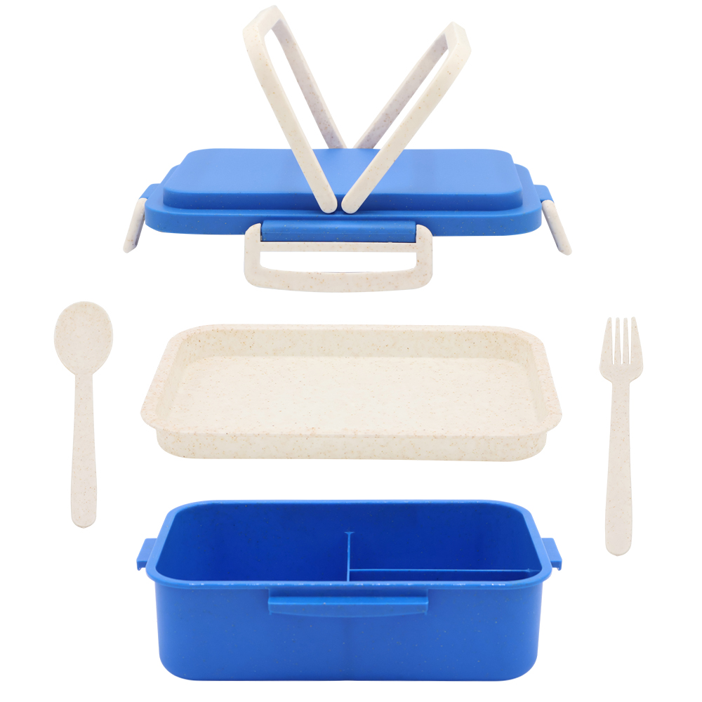 Ланчбокс (контейнер для еды) Inar из пшеничного волокна, Синий.-3