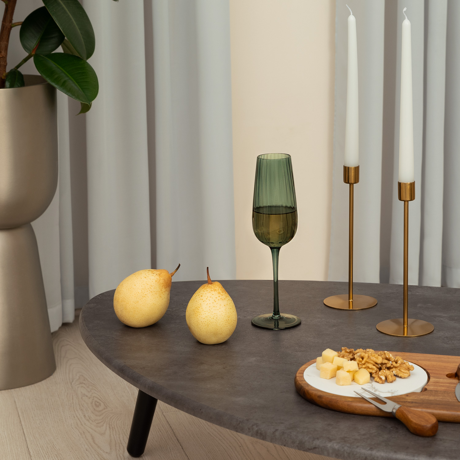 Бокал для шампанского Капри (Capri), зеленый-3