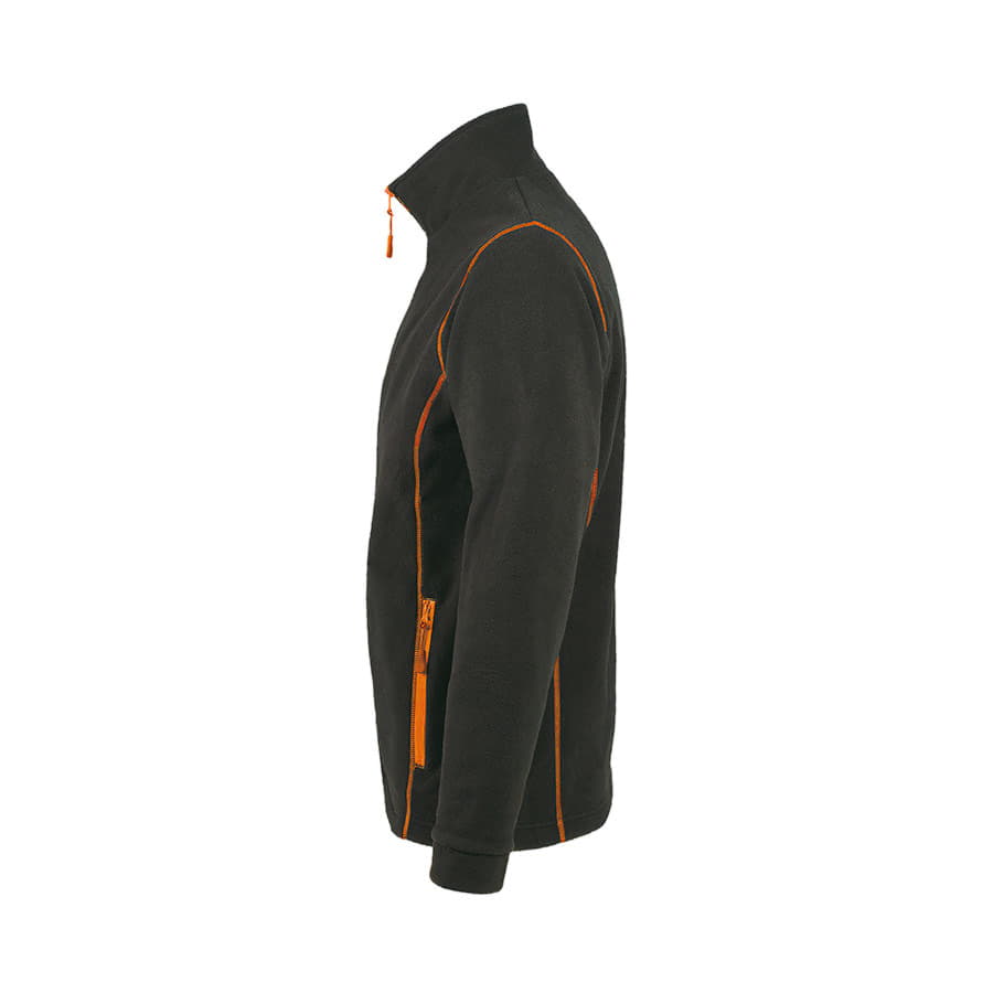Толстовка мужская флисовая NOVA MEN 200, темно-серый, оранжевый-3