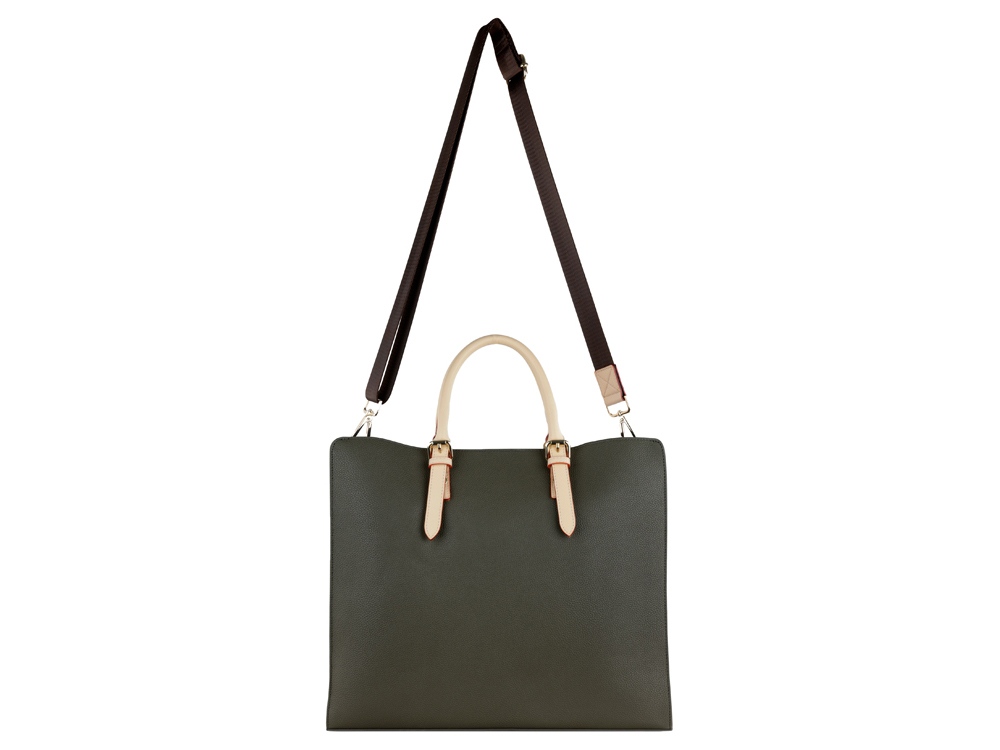 Сумка-шоппер BUGATTI Ella, оливковая, полиуретан, 37х12х31 см-3