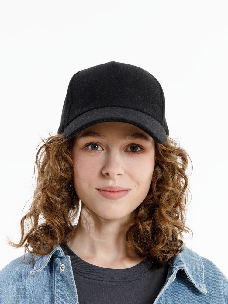 Бейсболка Woolridge, черная-4