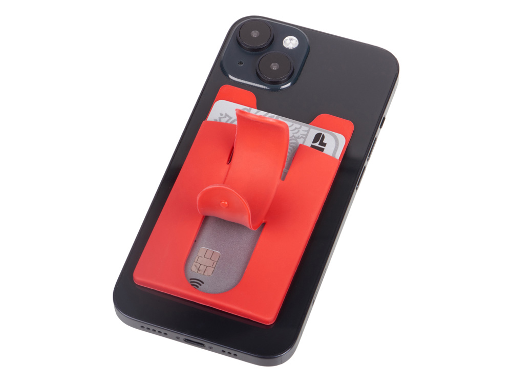 Футляр для кредитных карт Покет, красный-2