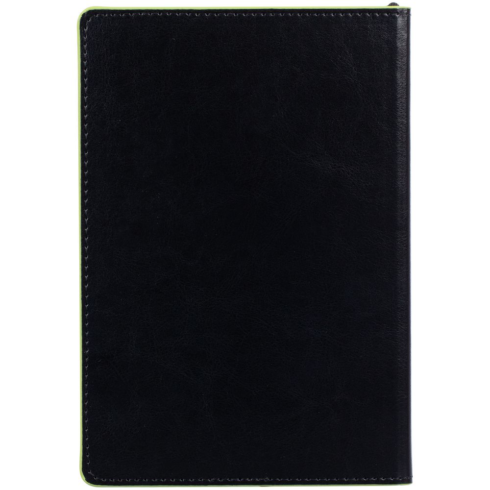 Ежедневник Alanis, недатированный, черный с зеленым-1