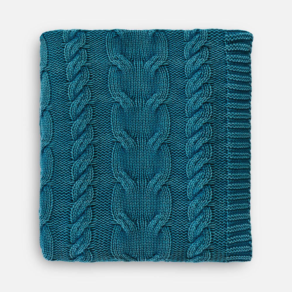 Плед Hygge, темно-зеленый-1