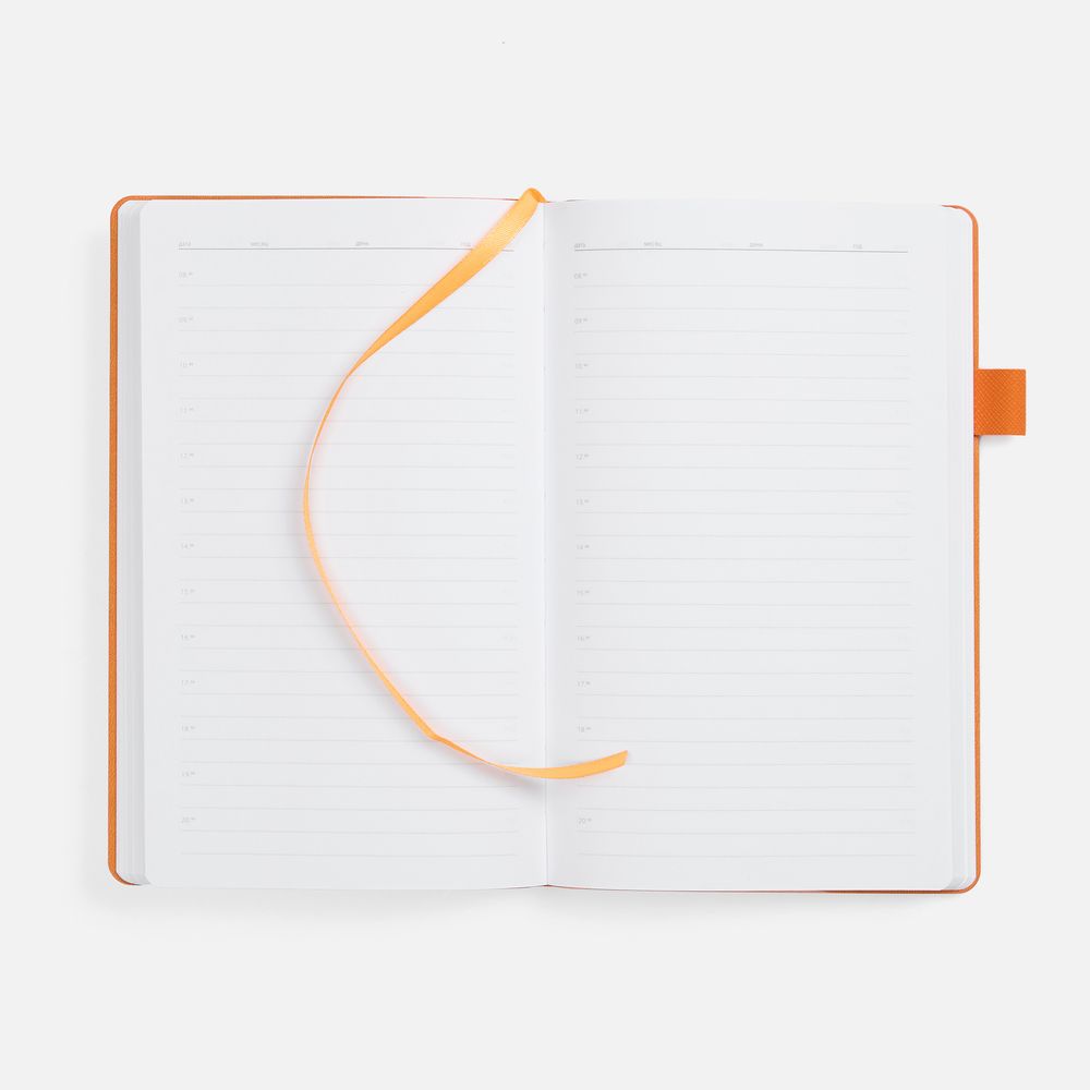Ежедневник White Shall, недатированный, бело-оранжевый-3
