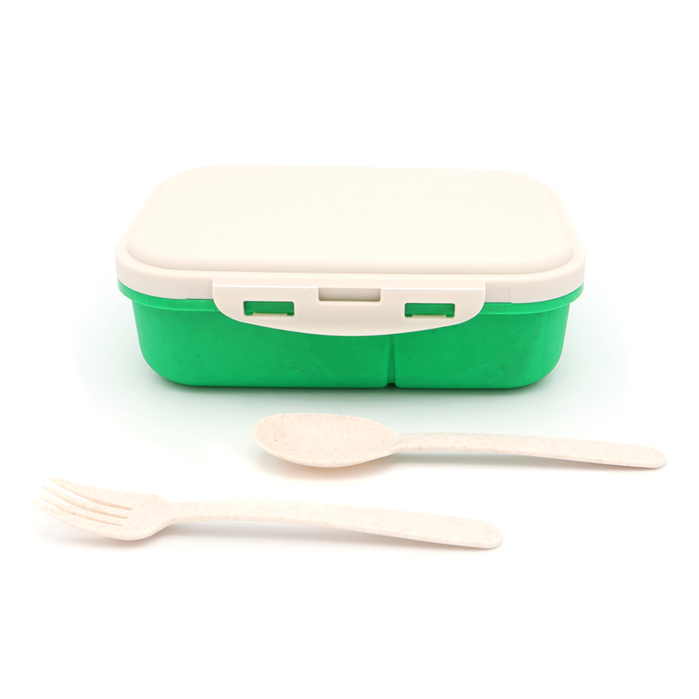 Ланчбокс (контейнер для еды) Ulf из пшеничного волокна, Зелёный-2
