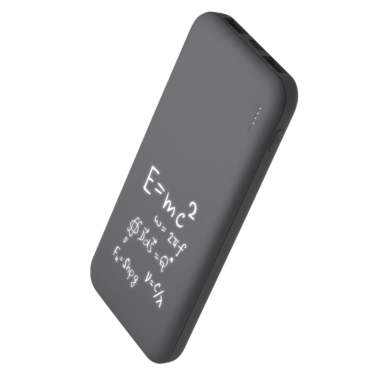 Внешний аккумулятор с подсветкой Luce 10000 mAh, серый-7