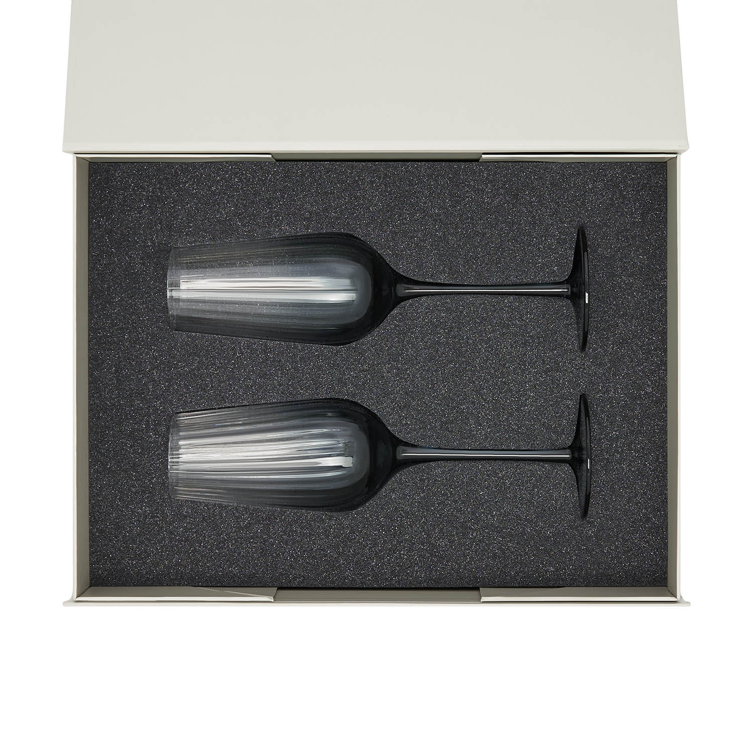 Подарочный набор 2 бокала для шампанского Mancera в серой коробке-1