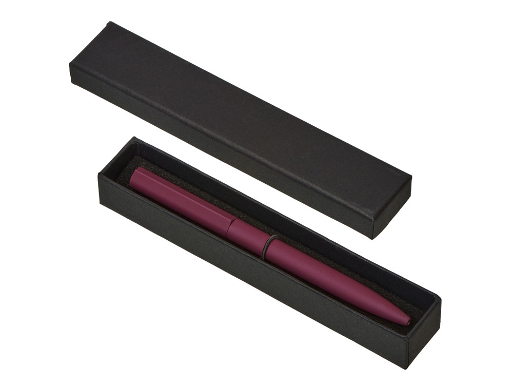 Шариковая металлическая ручка Minimalist софт-тач, бургунди-3