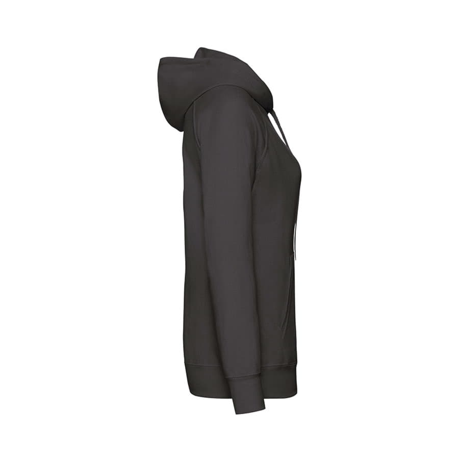 Толстовка женская без начеса LIGHTWEIGH HOODED SWEAT 240, черный-3