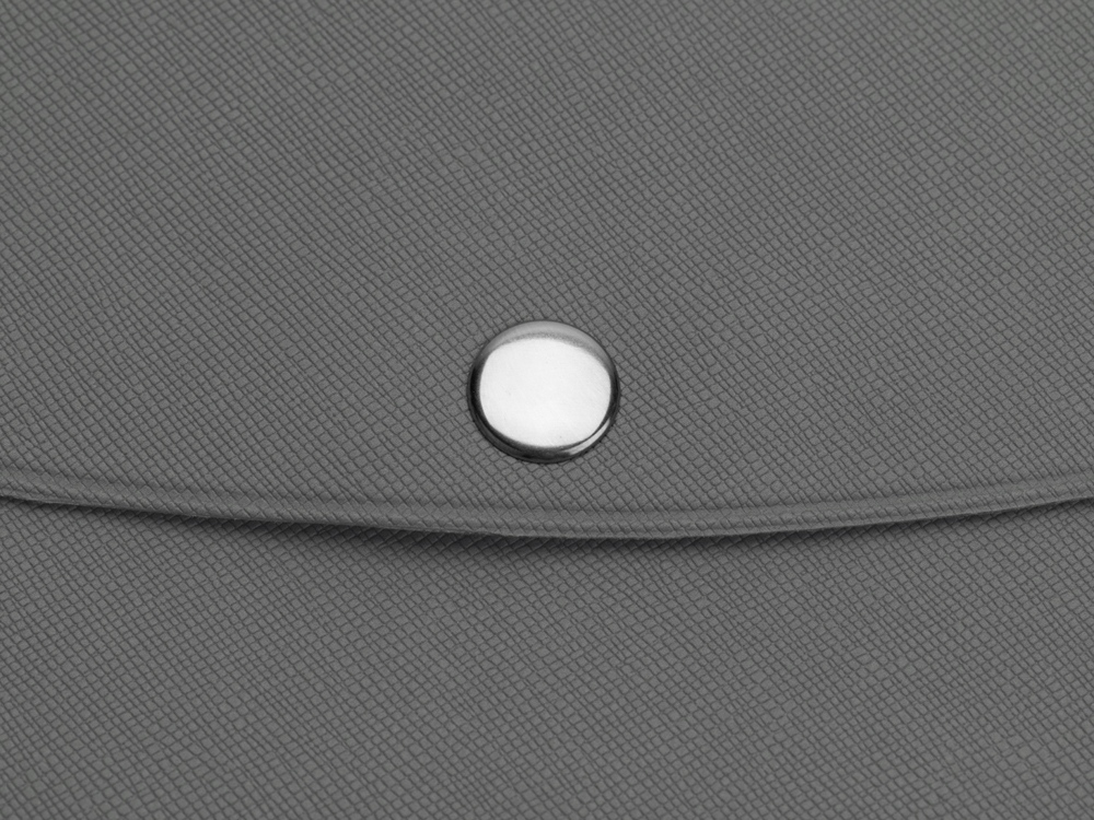 Органайзер для документов на кнопке с отделением для купюр и ручки, упаковка в индивидуальный пакет, серый-2