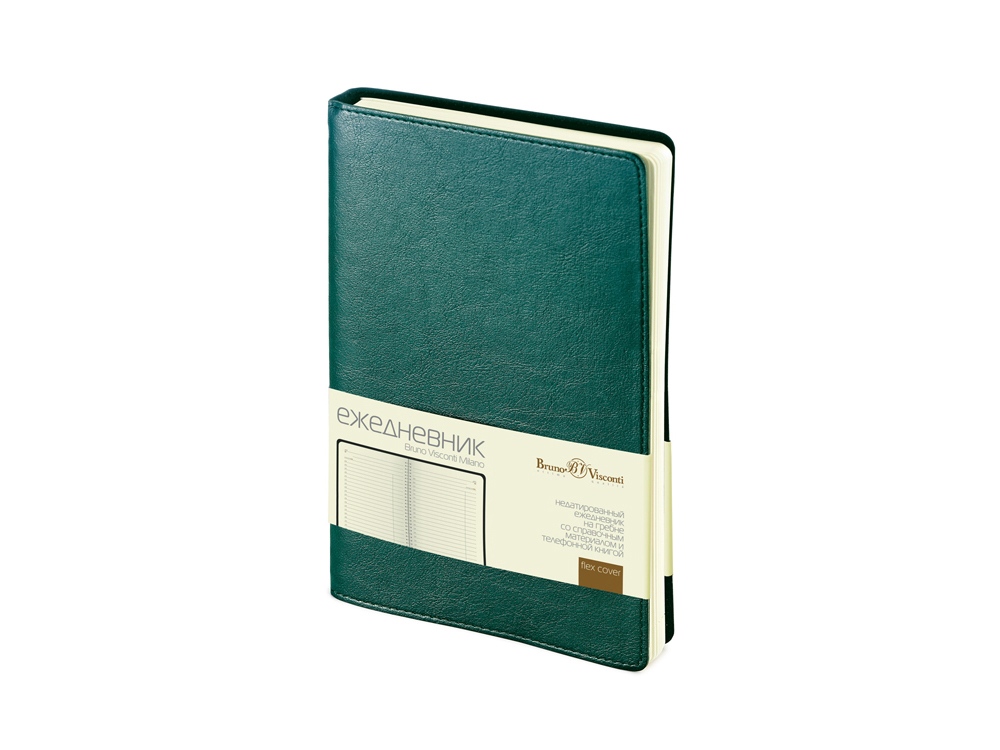 Ежедневник А5 недатированный Milano, зеленый-0