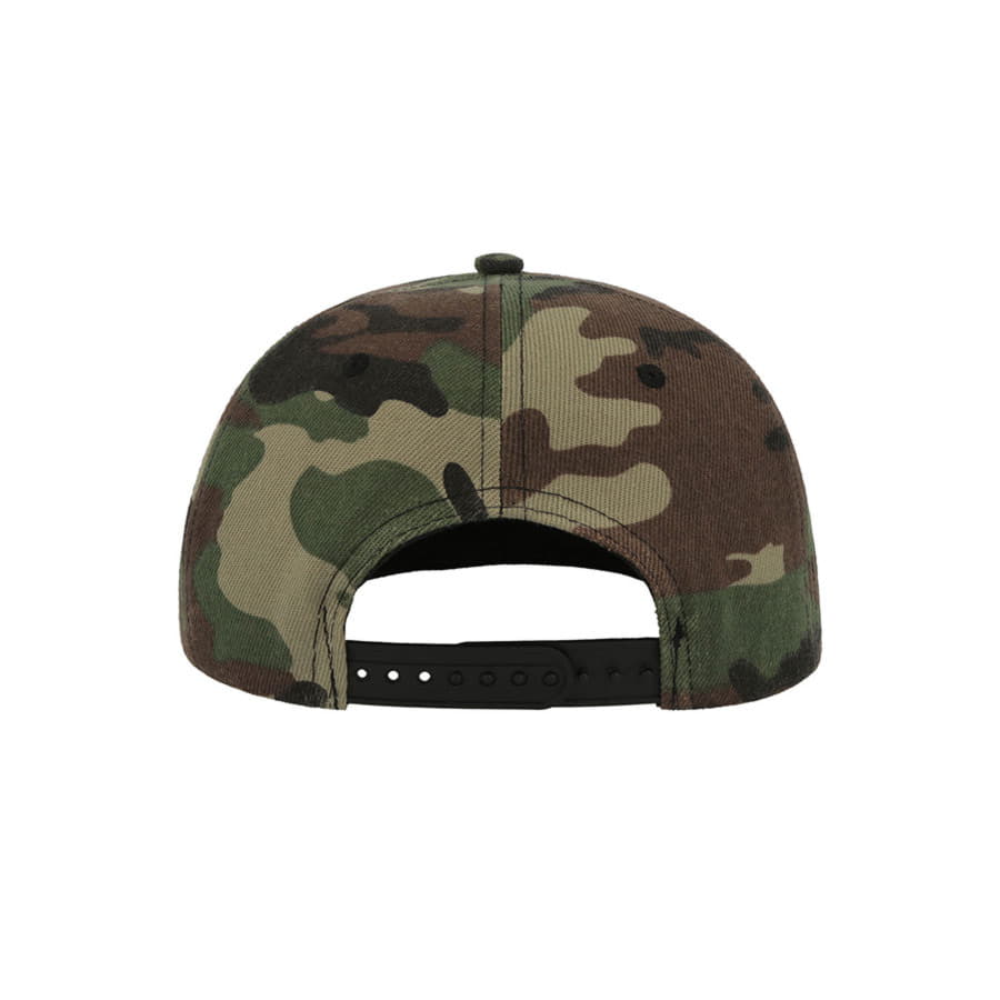 Бейсболка SNAP FIVE, 5 клиньев, пластиковая застежка, зеленый камуфляж-5