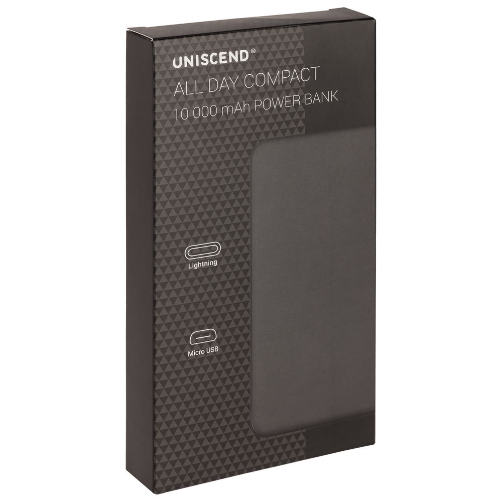 Внешний аккумулятор Uniscend All Day Compact 10000 мАч, черный-3