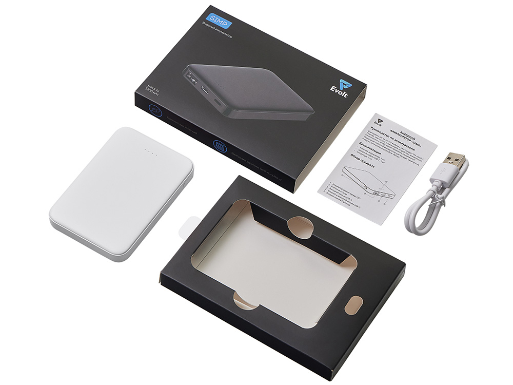 Внешний аккумулятор Simp, 5000 мАч, белый-7