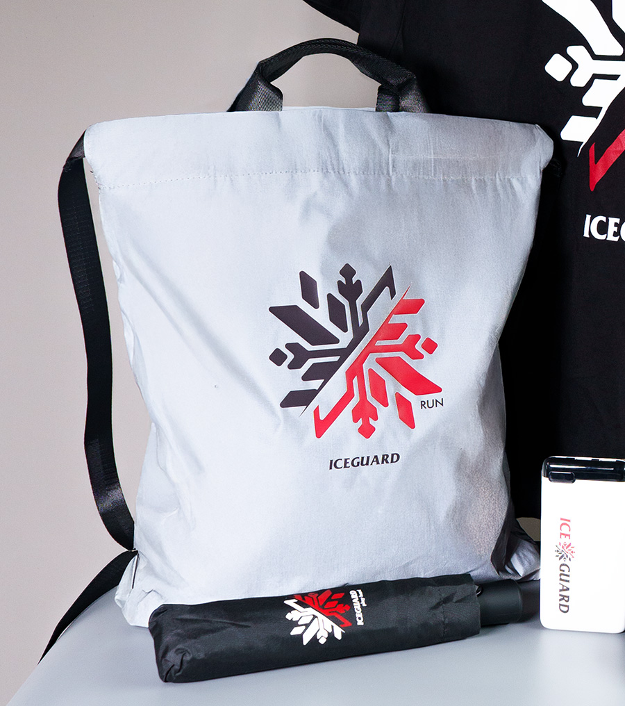 Рюкзак RUN, светоотражающий серый, 48х40см, 100% полиэстер, серый-3