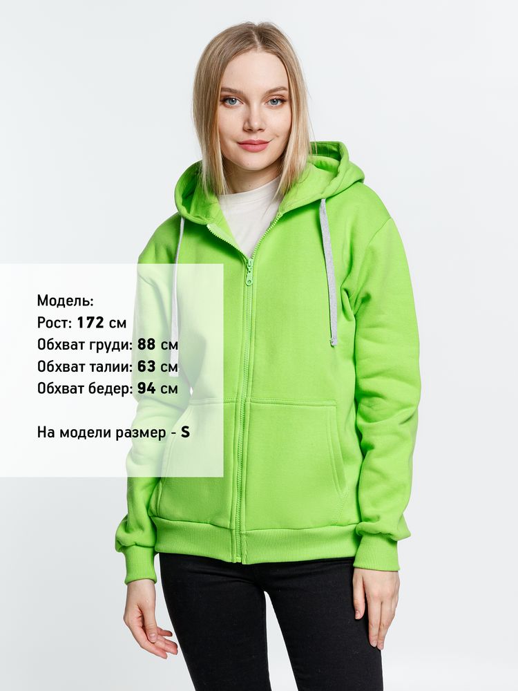 Толстовка на молнии с капюшоном Siverga Heavy, зеленое яблоко-3