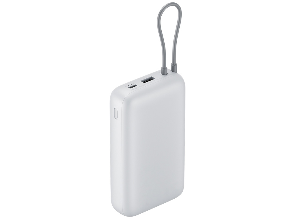 Внешний аккумулятор с встроенным кабелем Xiaomi Power Bank 20000mAh (Integrated Cable) GL Light Gray-1