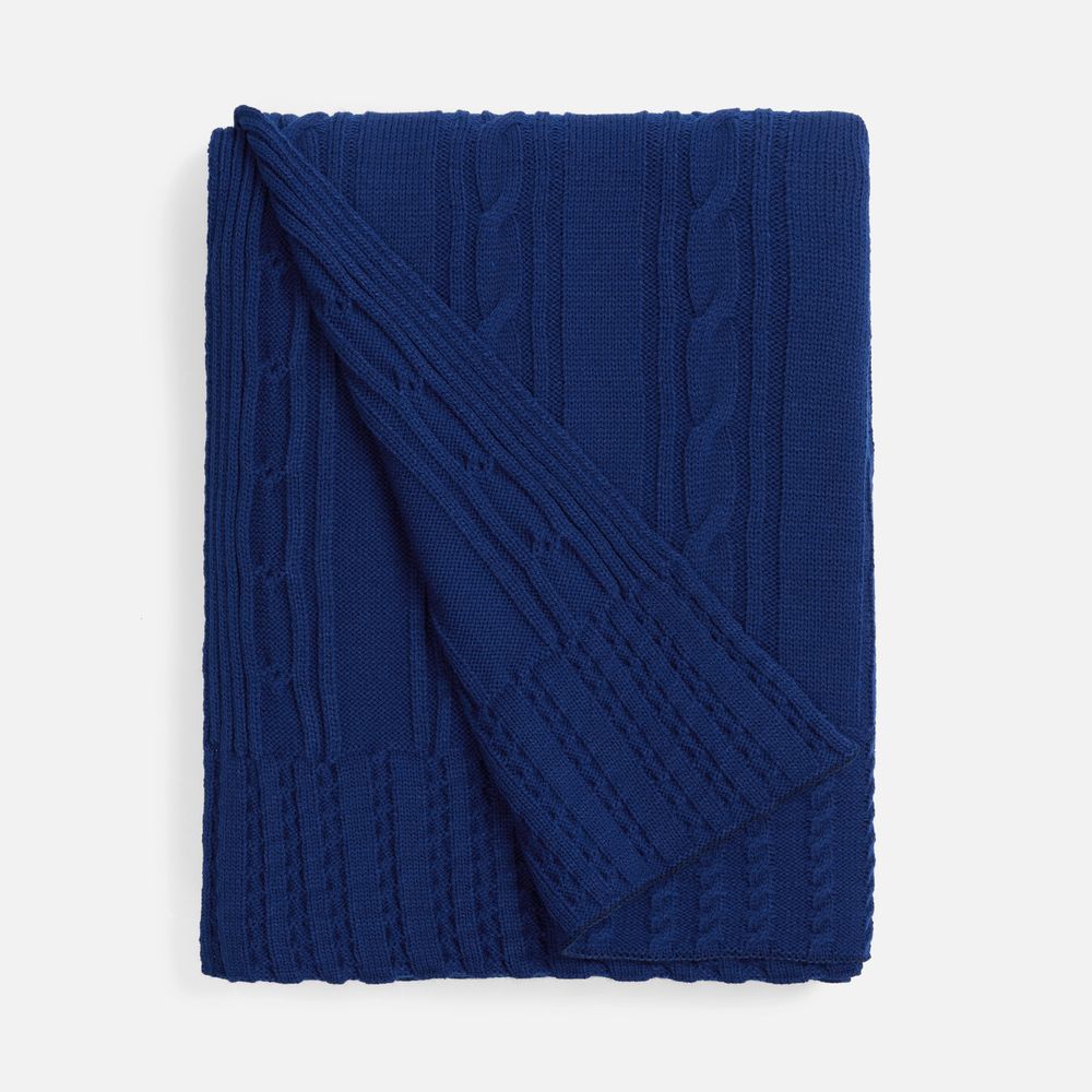 Плед Remitti, темно-синий (кобальт)-0