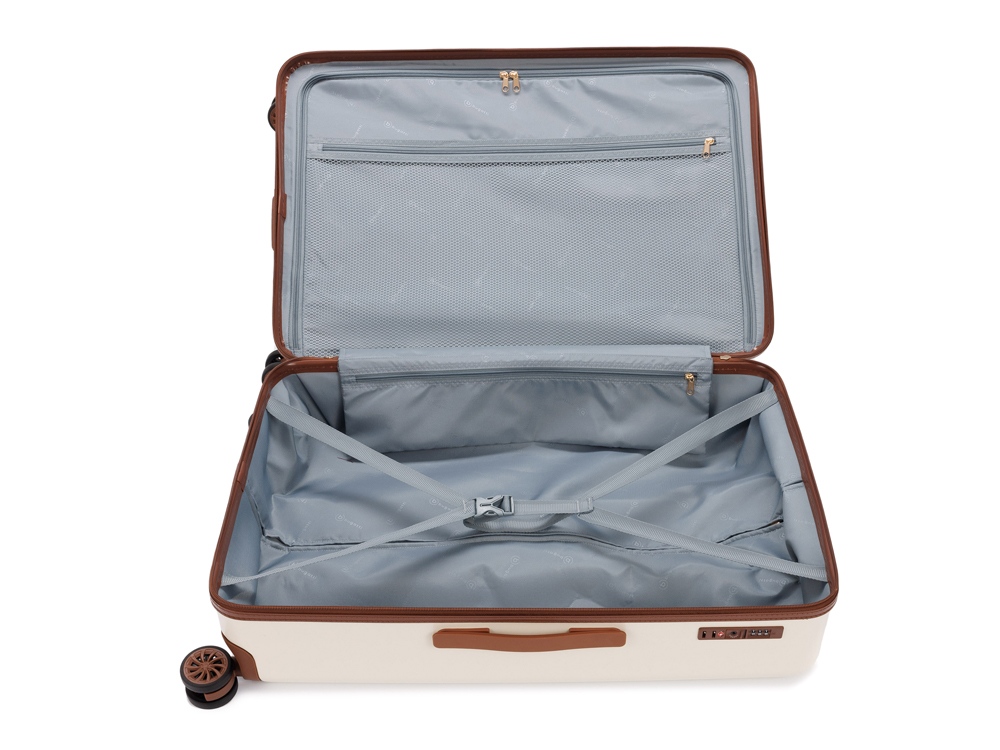 Чемодан BUGATTI Amelia, бежевый, поликарбонат / АБС-пластик, 50х29х76 см, 85 л-1