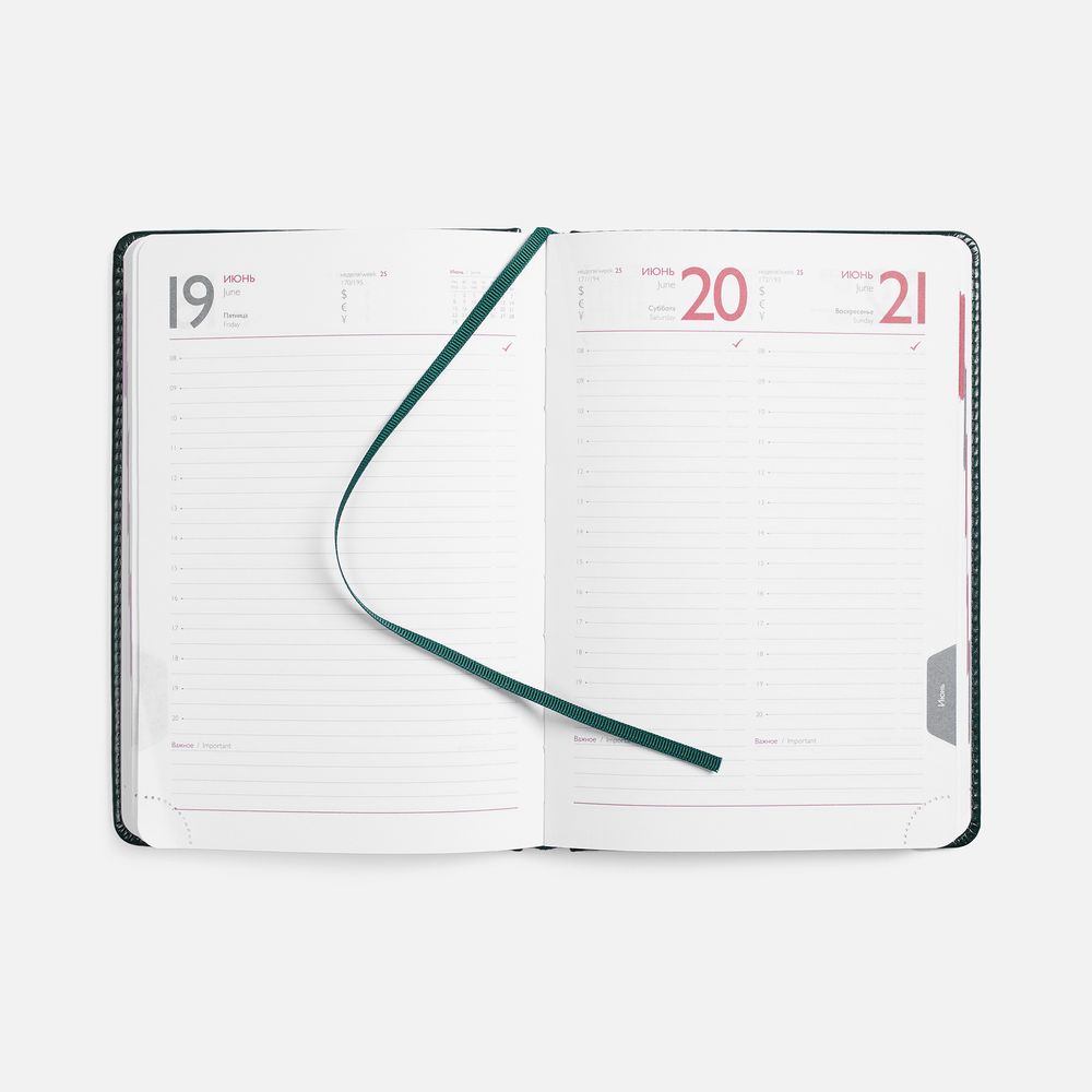 Ежедневник Faro, датированный, темно-зеленый-5