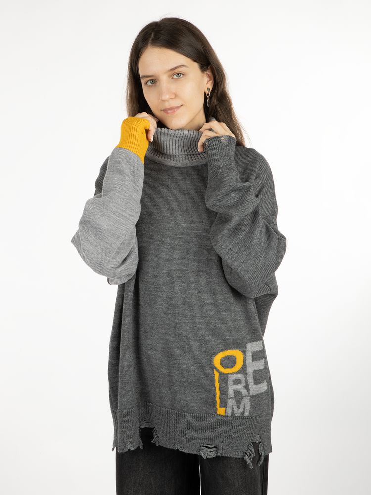 Свитер оверсайз Tricksy Net Grunge на заказ, полушерсть-1