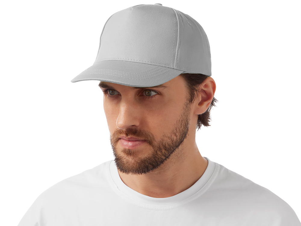 Бейсболка Мемфис 230 5-панельная, серая-1