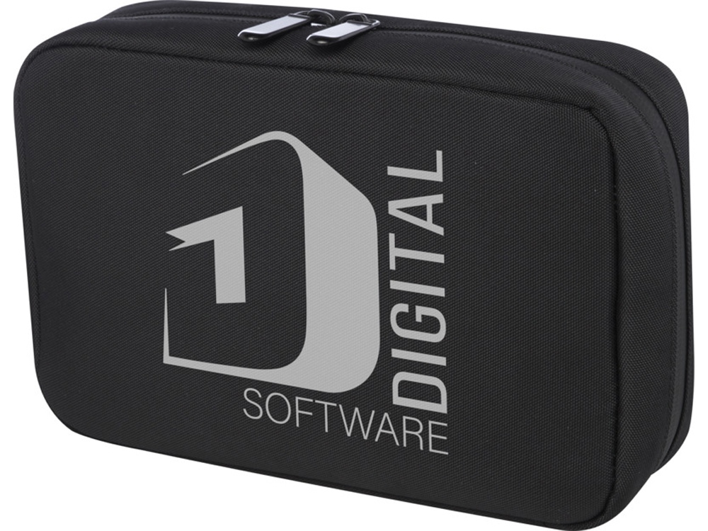 Сумка-органайзер Rise из материалов, переработанных согласно стандарту GRS - сплошной черный-6