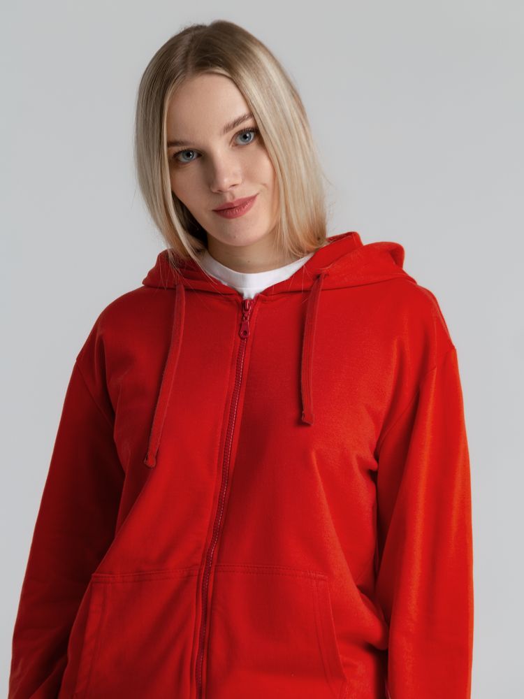 Толстовка на молнии с капюшоном Siverga 2.0, красная-6