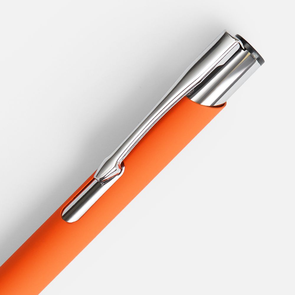Ручка шариковая Keskus Soft Touch, оранжевая-2