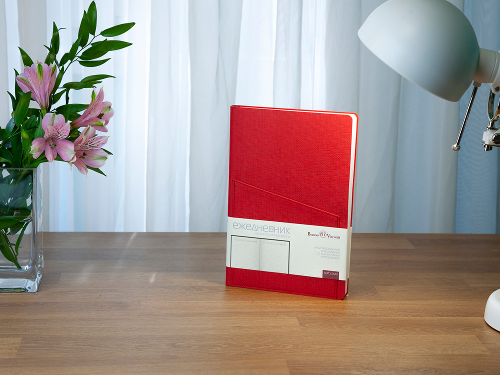 Ежедневник недатированный А5 Barcelona, красный-8