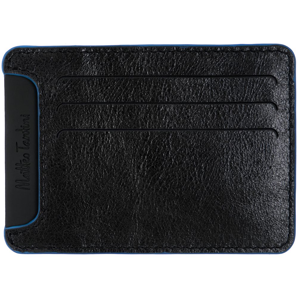 Чехол для карточек Arrival, черный с синим-3