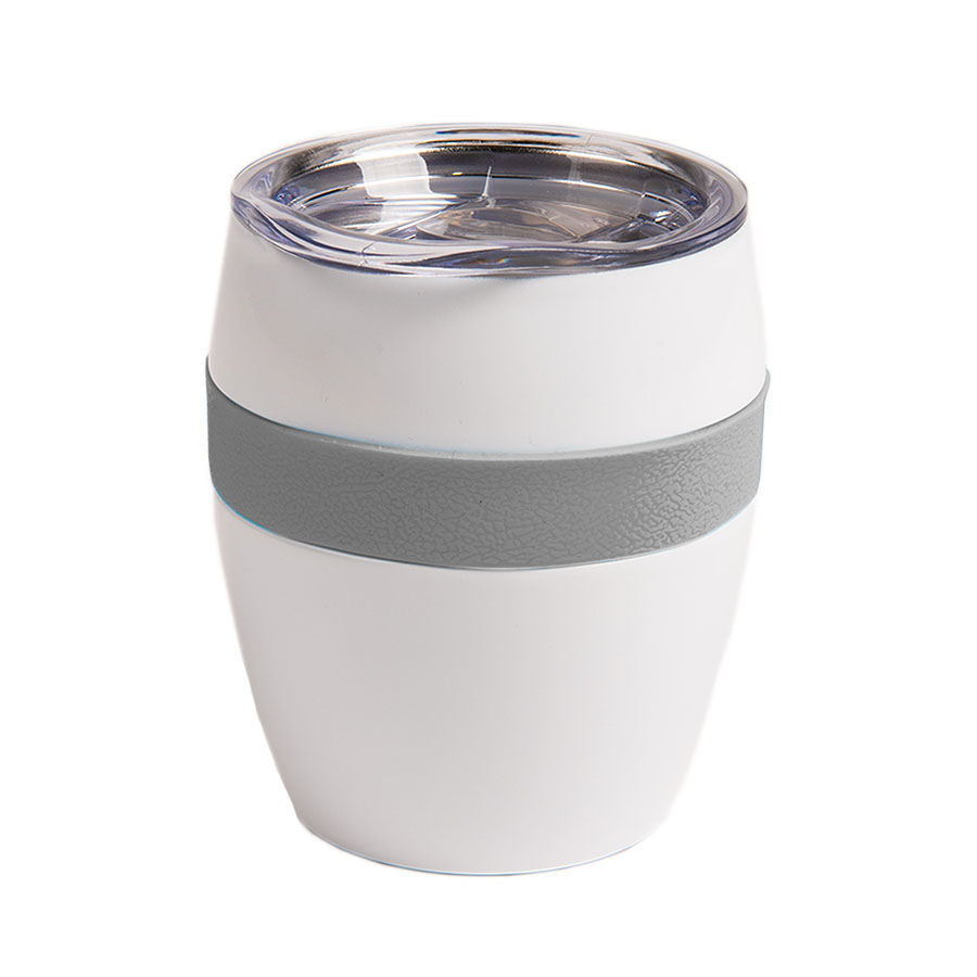 Термокружка LINE, белый, серый-0