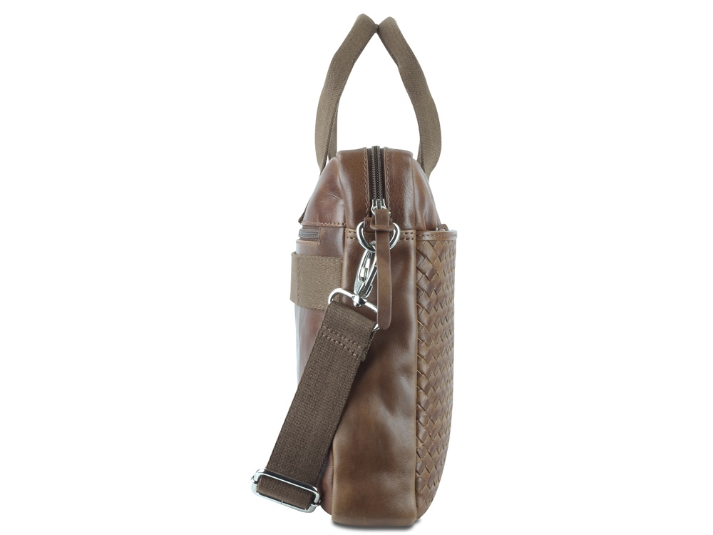 Сумка Mano Don Luca, натуральная кожа в коньячном цвете, 37 х 27 х 6 см-6