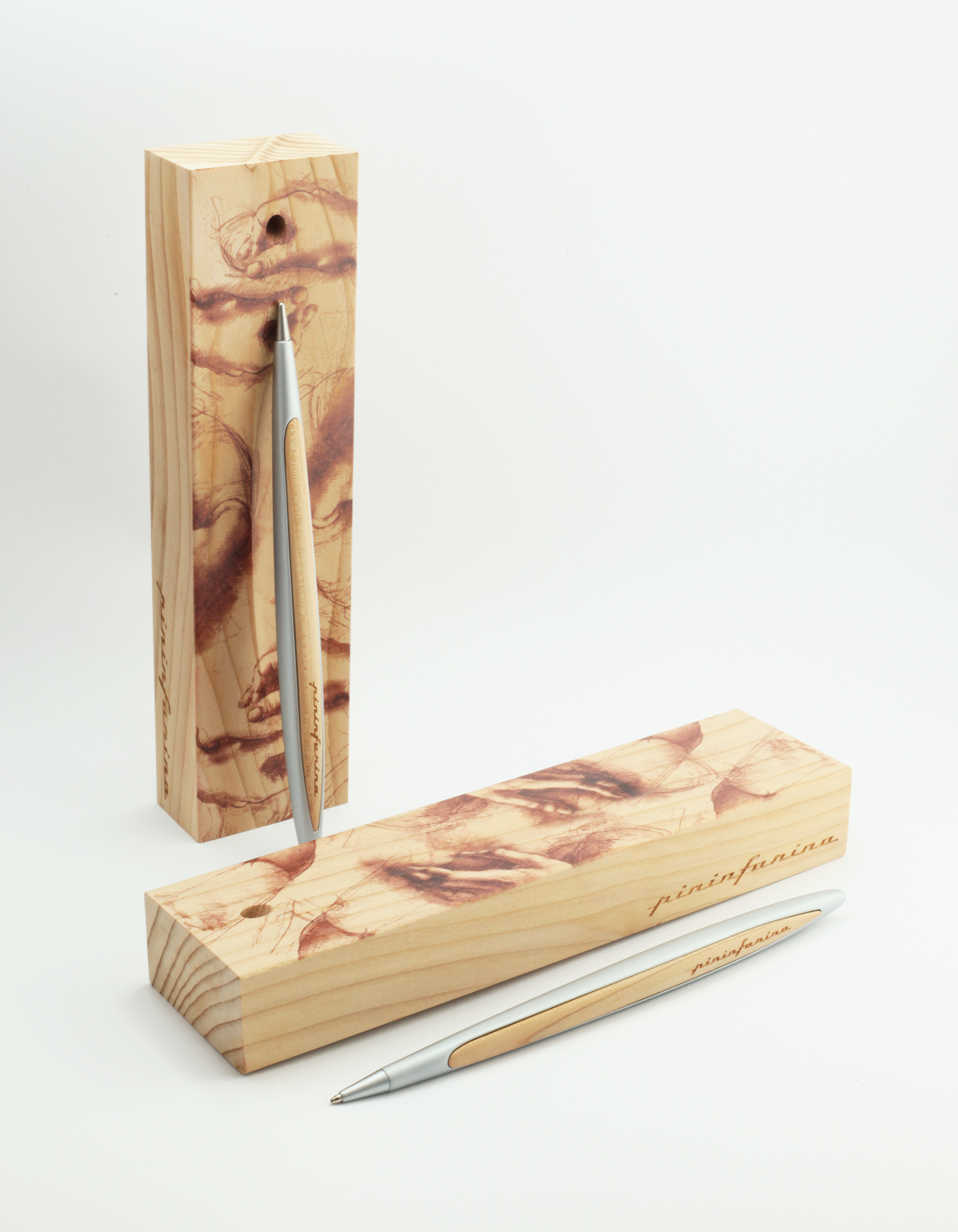 Набор из двух ручек Pininfarina  Cambiano BOX CEDARWOOD-3