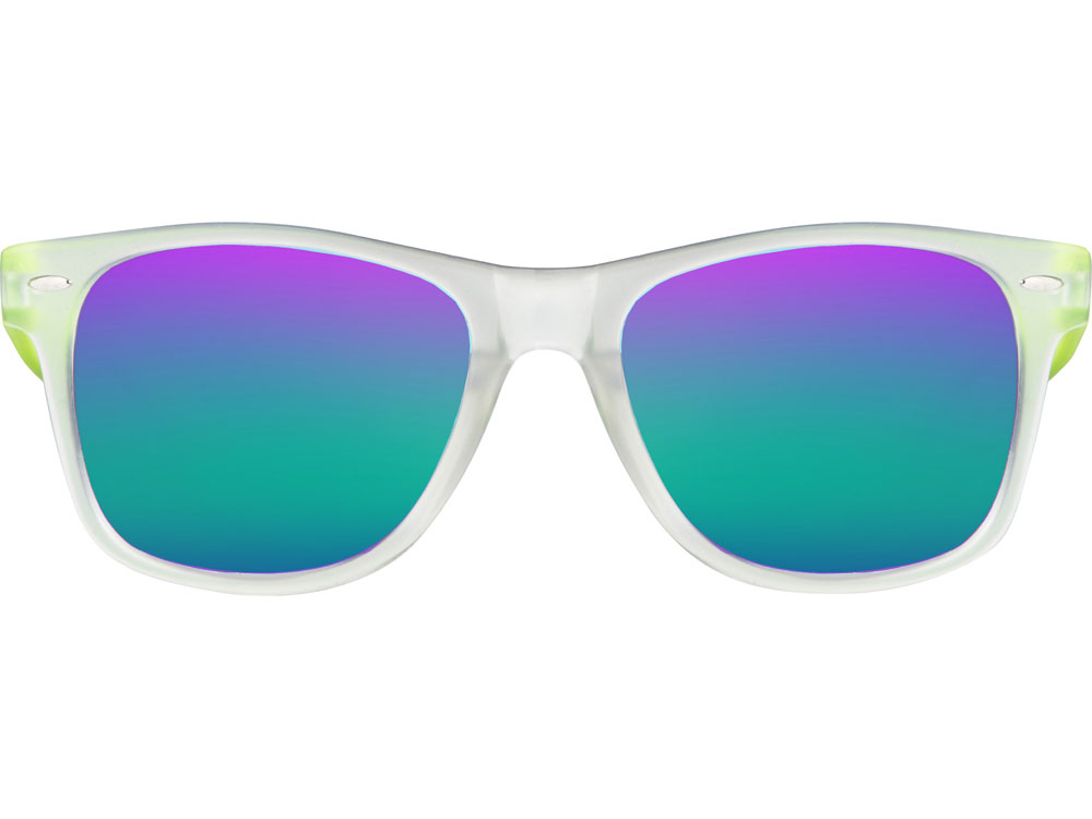 Очки солнцезащитные с зеркальными линзами Partymaker, лайм-1