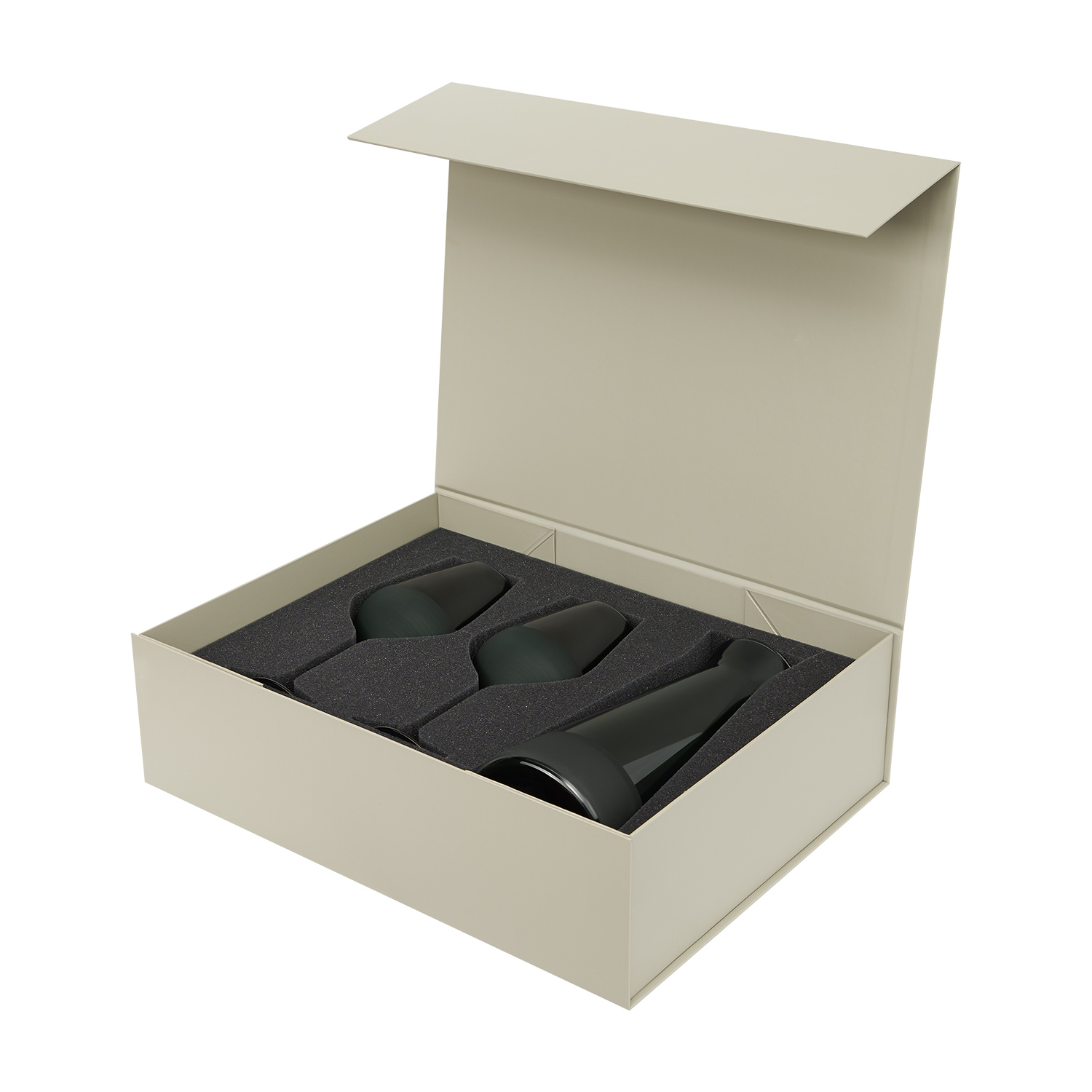 Подарочный набор декантер + 2 бокала для вина Emerald в серой коробке-2