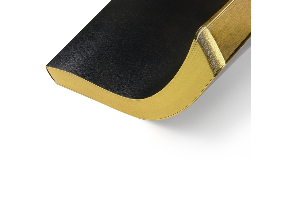 Ежедневник недатированный А5 Megapolis Nebraska Flex, черный с золотым обрезом-2