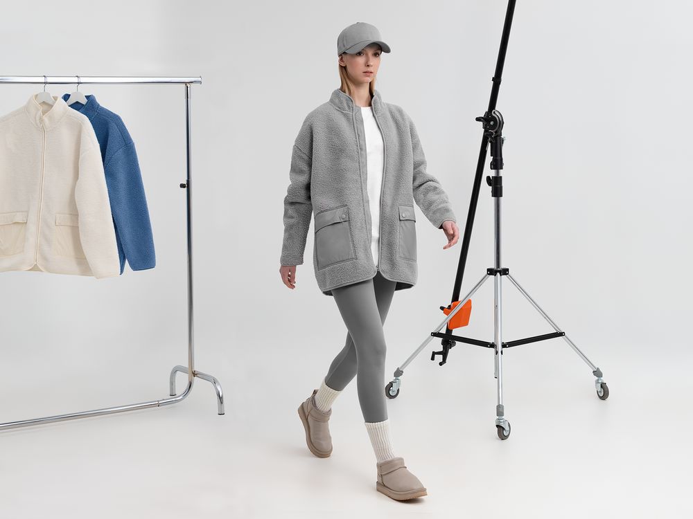 Куртка унисекс Oblako, светло-серая-4