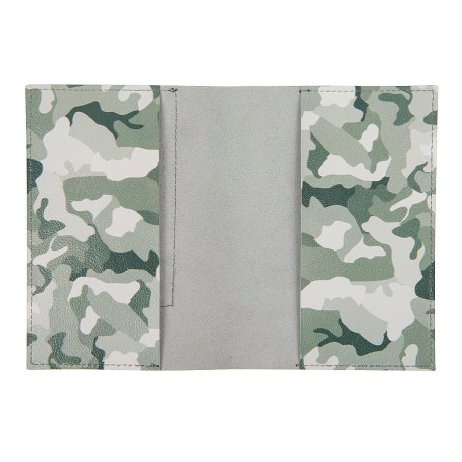 Обложка для паспорта MILITARY, серый, белый-1