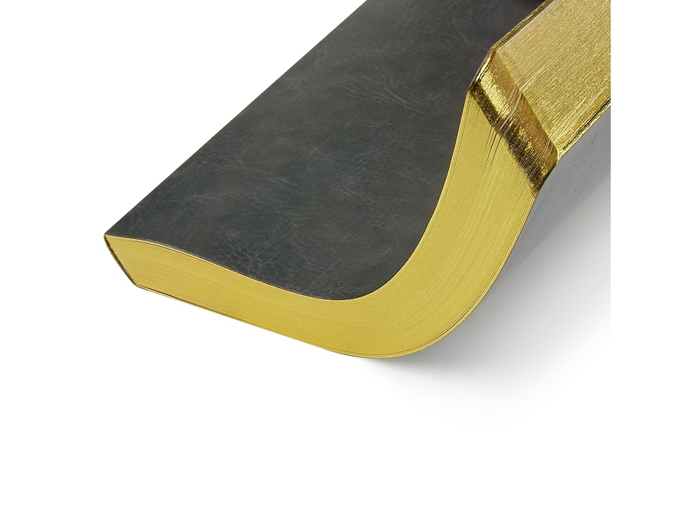 Ежедневник недатированный А5 Megapolis Nebraska Flex, серый с золотым обрезом-2