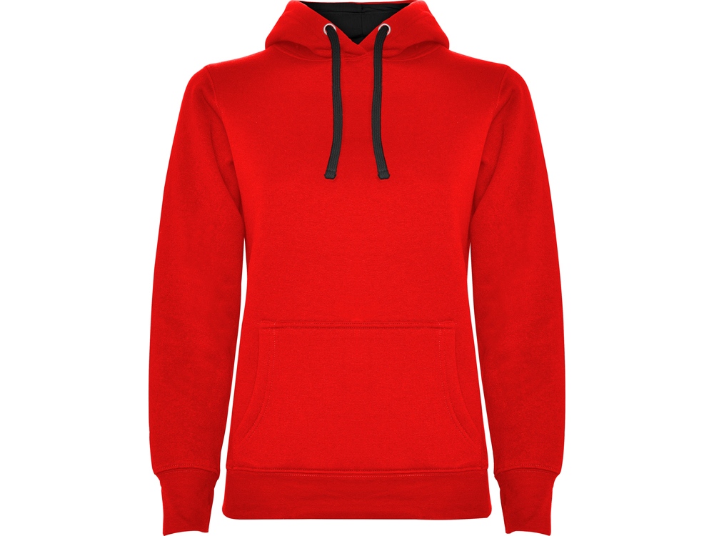 Толстовка с капюшоном Urban женская, красный/черный-0