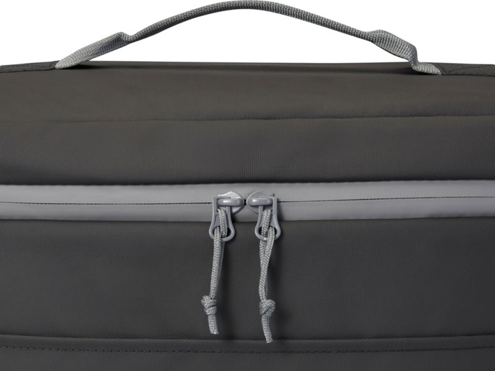 Водонепроницаемая сумка-холодильник Aqua на 20 банок, сплошной черный-5