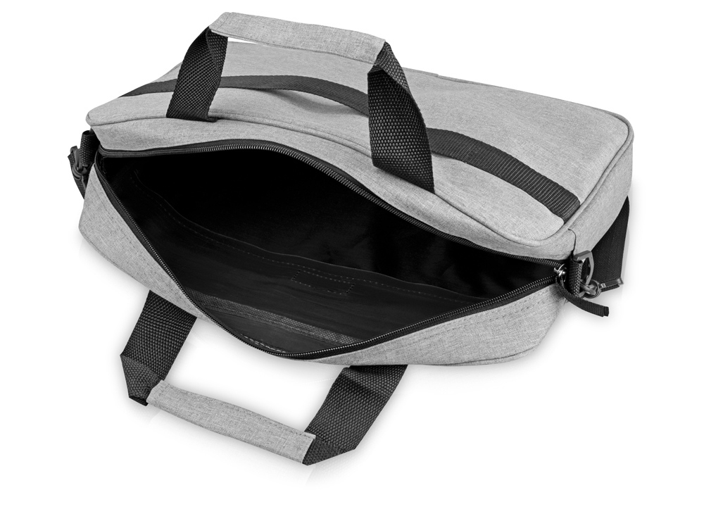 Сумка Брейв для документов и ноутбука 13,3, светло-серый/черный-2