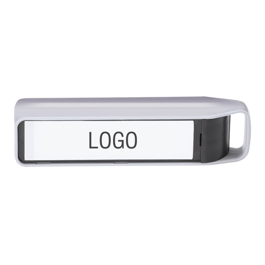 Универсальное зарядное устройство с подсветкой логотипа "LOGO" (2200mAh), серебристый-3