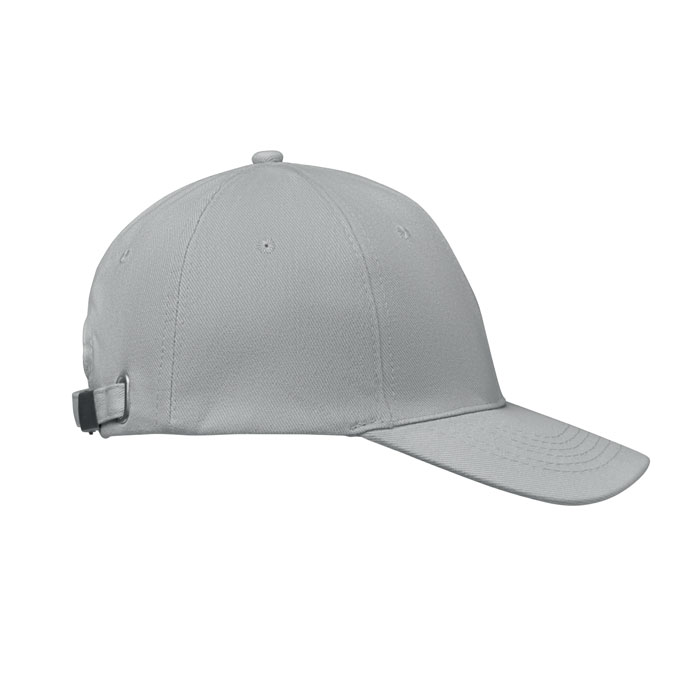 6 panel baseball cap, серый-3